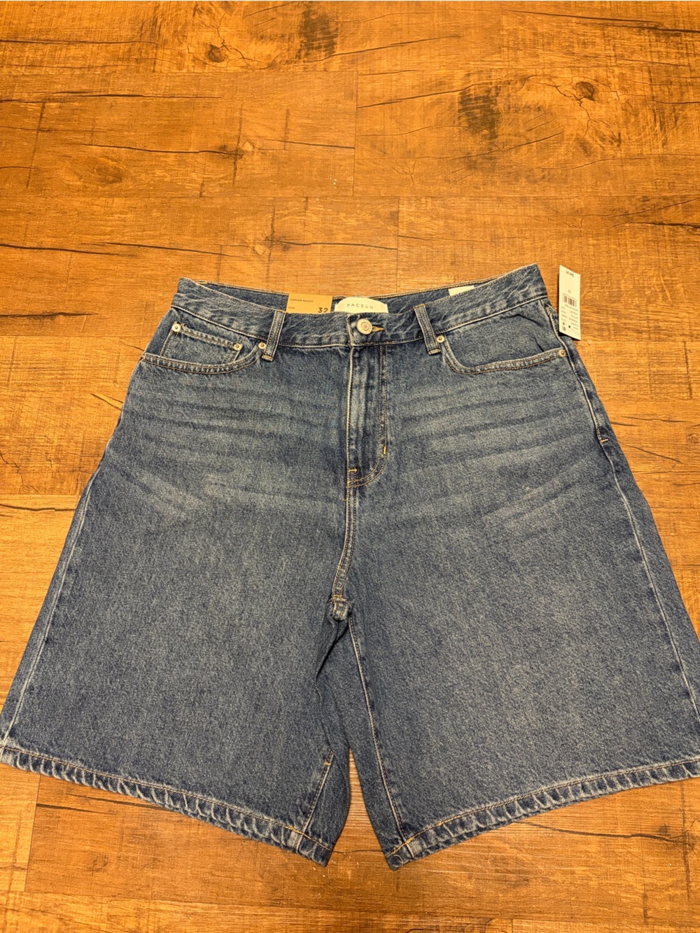 Pacsun Mens Denim Baggy Jean Shorts